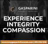 Gasparini Funeral Home Tall Sponsorship Banner